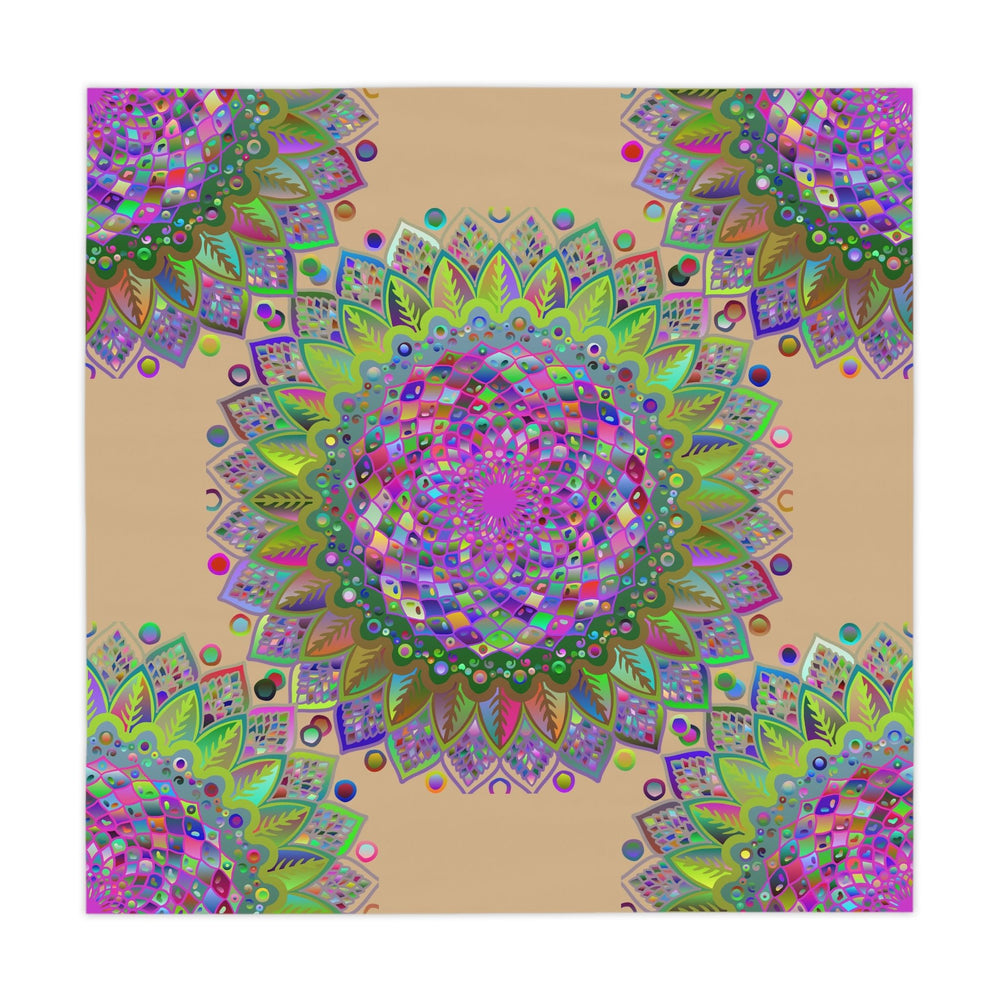 Vibrant Mandala Tablecloth, Sand - Colorful Home Decor Home Decor - Blululi