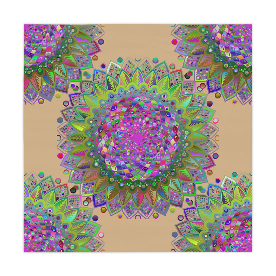 Vibrant Mandala Tablecloth, Sand - Colorful Home Decor Home Decor - Blululi