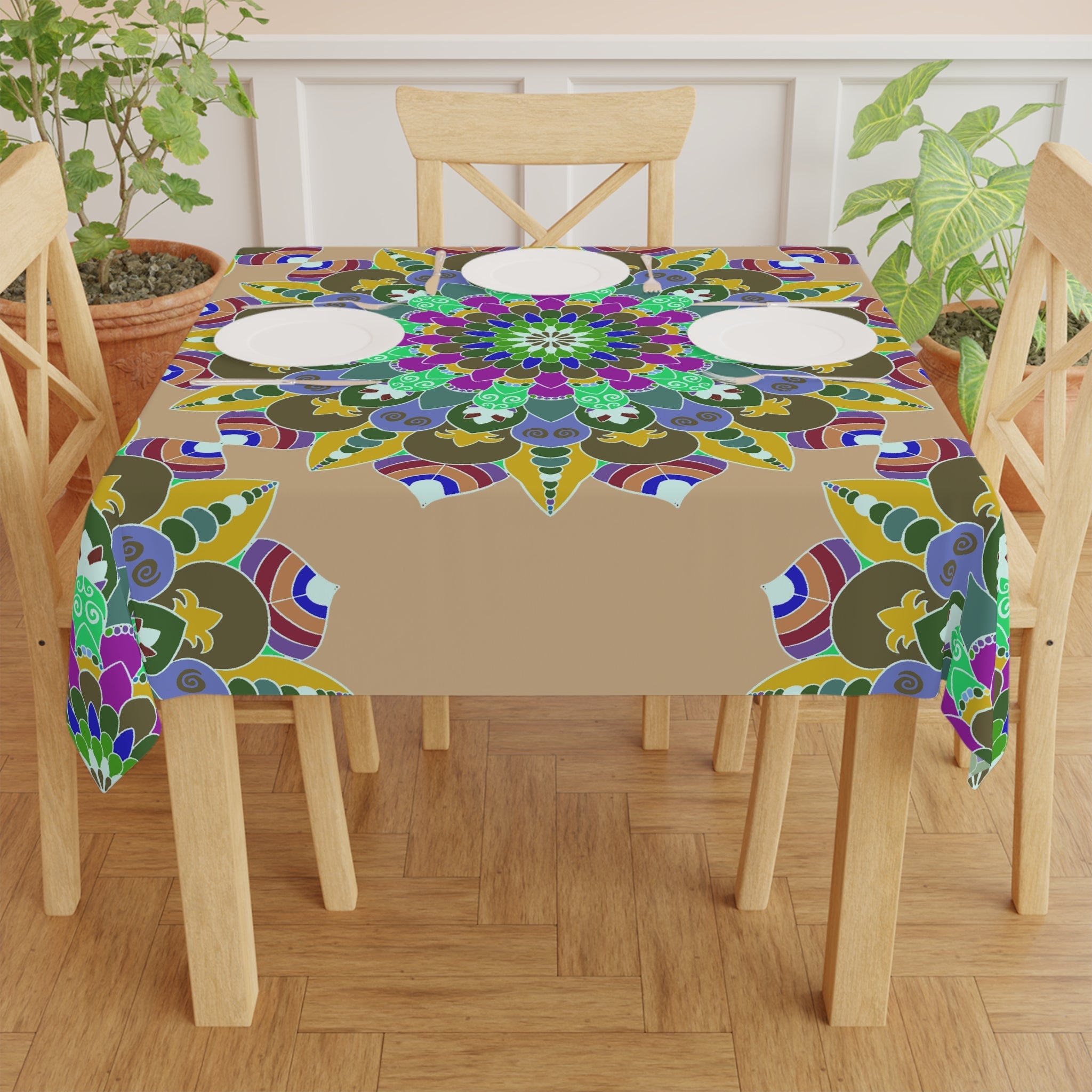 Vibrant Mandala Tablecloth - Sand Design Home Decor - Blululi