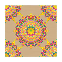 Vibrant Mandala Tablecloth - Sand & Floral Home Decor - Blululi