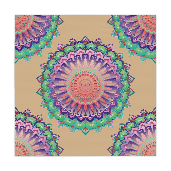 Vibrant Mandala Tablecloth - Sand Home Decor - Blululi