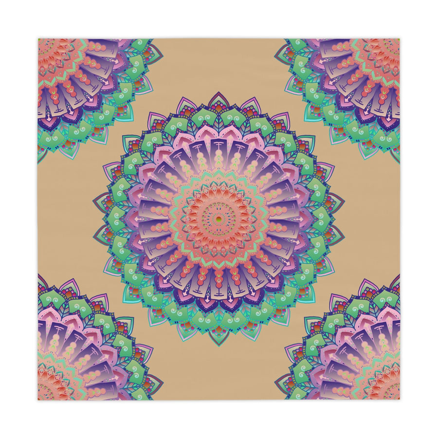 Vibrant Mandala Tablecloth - Sand Home Decor - Blululi