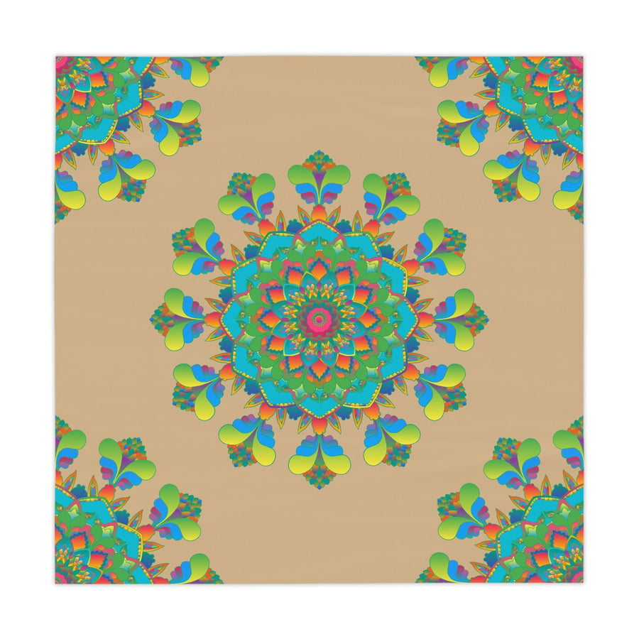 Vibrant Mandala Tablecloth - Sand Home Decor - Blululi