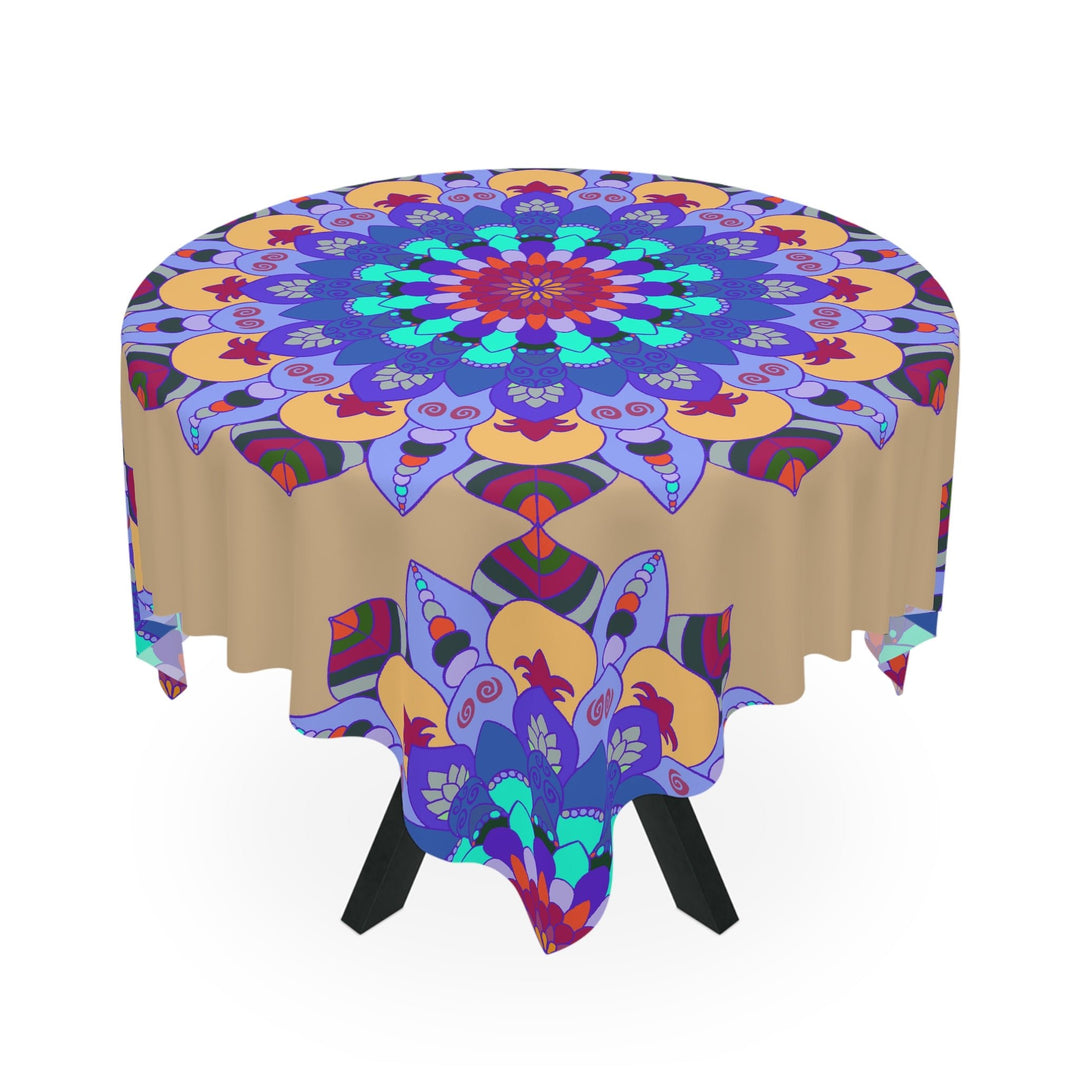 Vibrant Mandala Tablecloth - Sand & Swirl Design Home Decor - Blululi