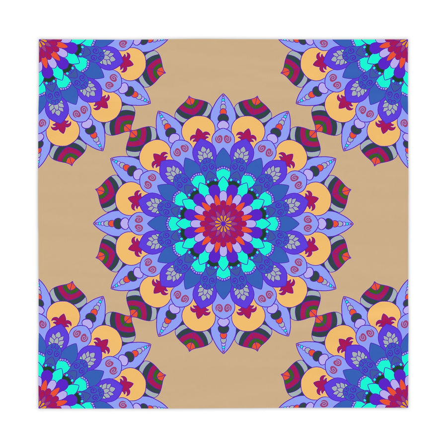 Vibrant Mandala Tablecloth - Sand & Swirl Design Home Decor - Blululi