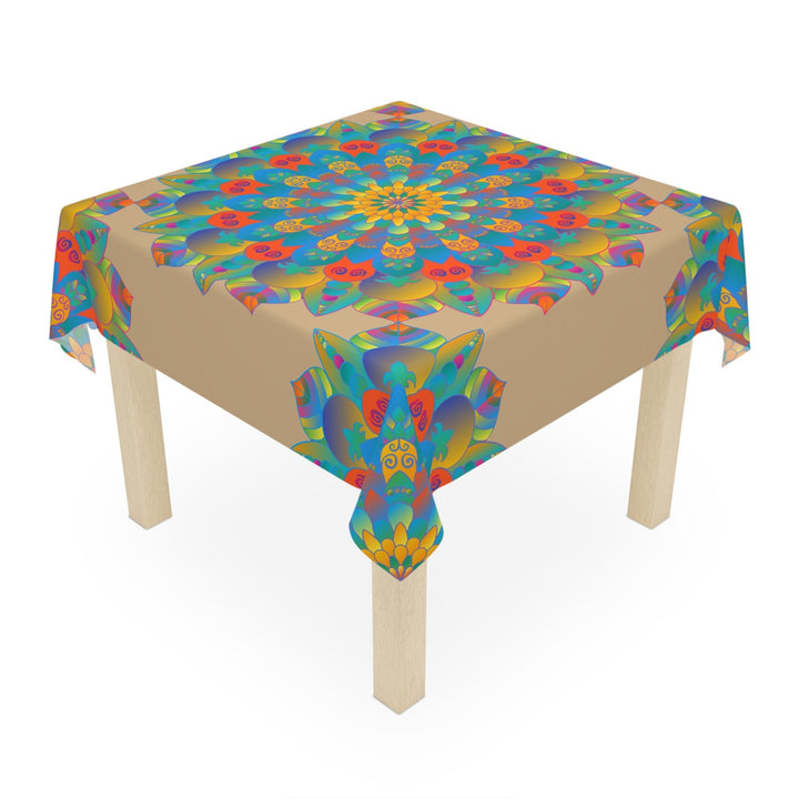 Vibrant Mandala Tablecloth - Spiritual Decor Home Decor - Blululi