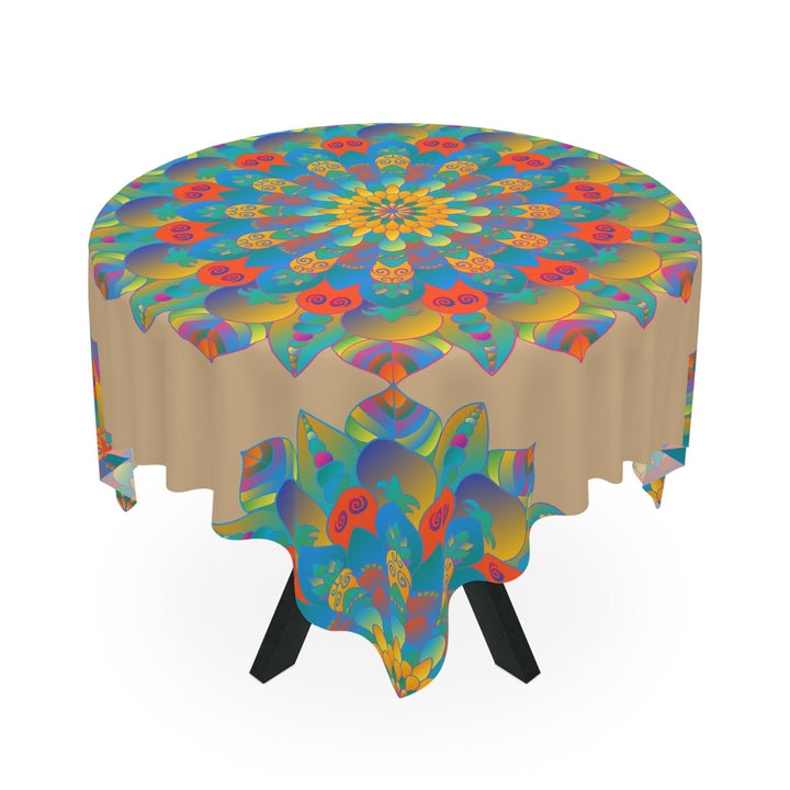 Vibrant Mandala Tablecloth - Spiritual Decor Home Decor - Blululi