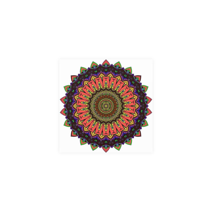 Vibrant Mandala Wall Art - Colorful Circular Design Poster - Blululi