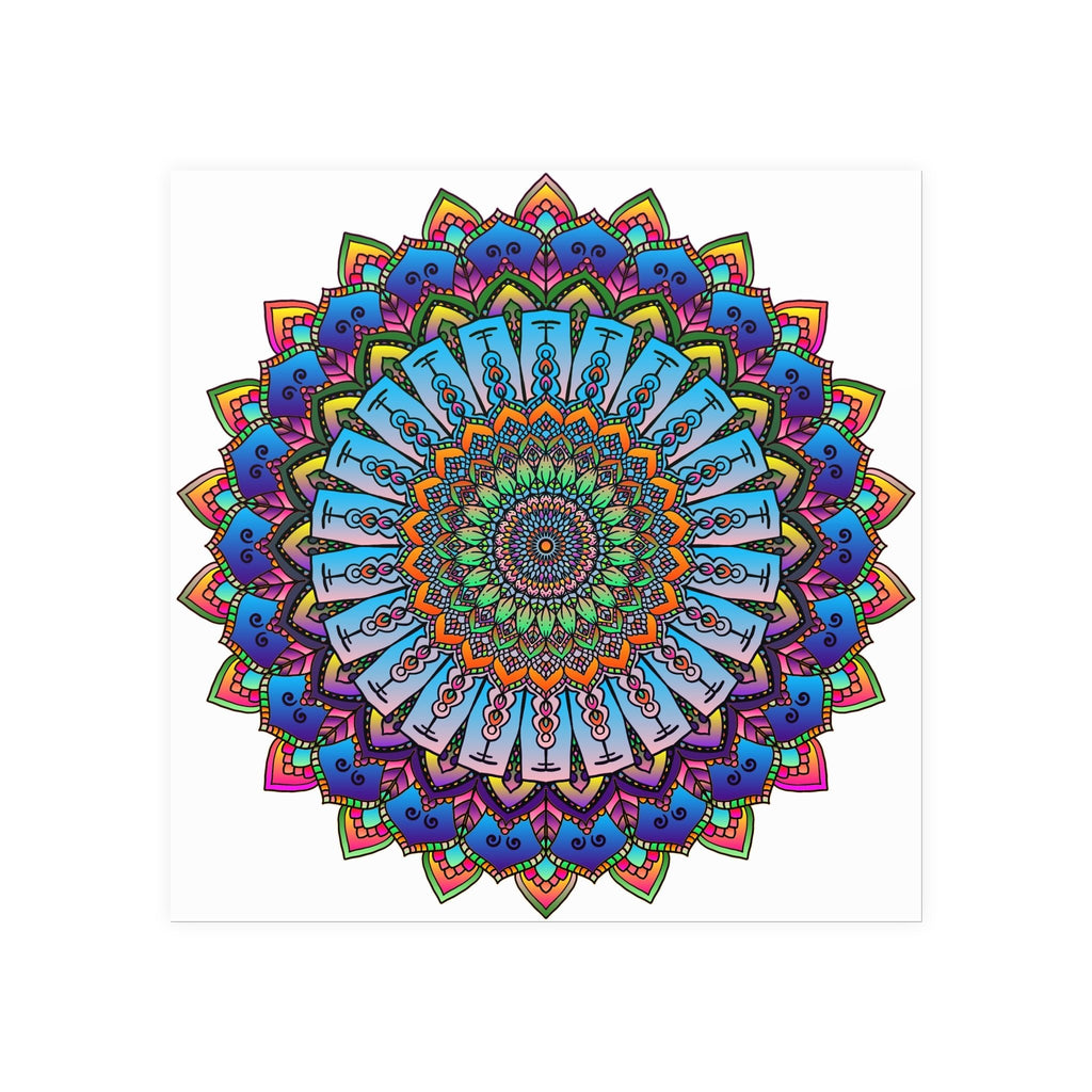 Vibrant Mandala Wall Art - Colorful & Intricate Design Poster - Blululi