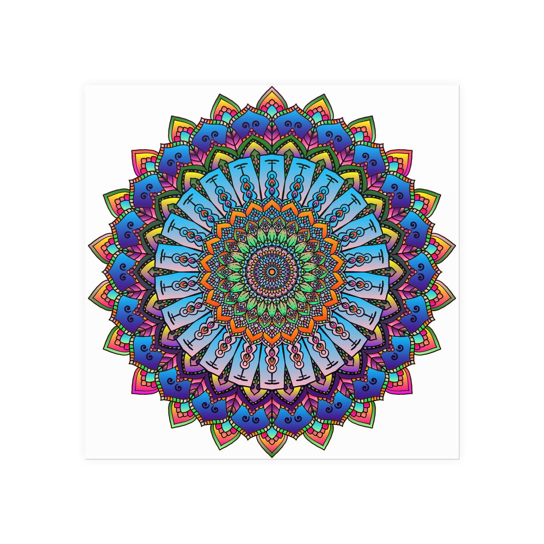 Vibrant Mandala Wall Art - Colorful & Intricate Design Poster - Blululi