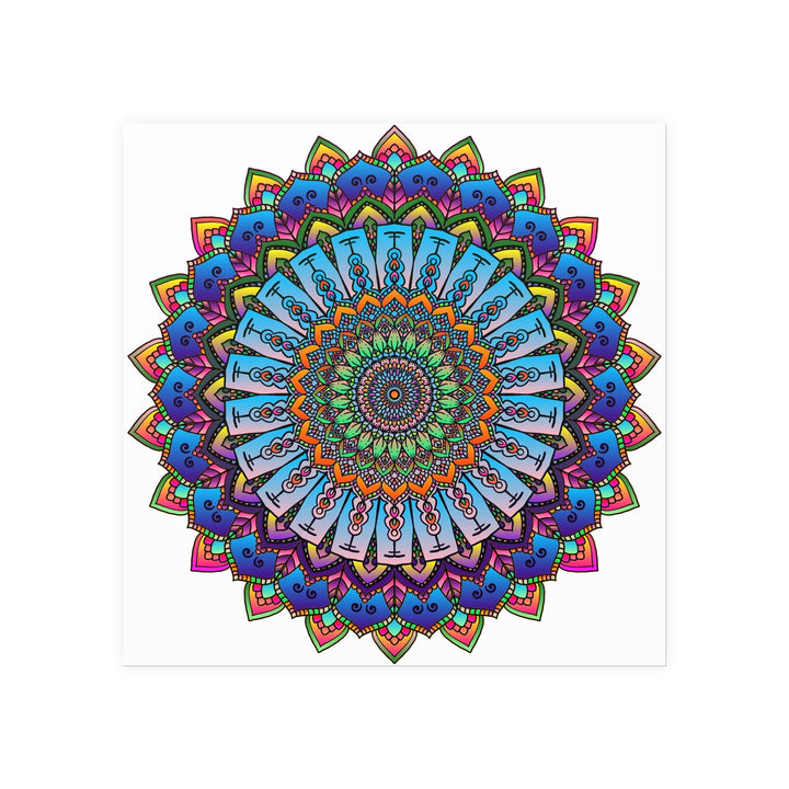 Vibrant Mandala Wall Art - Colorful & Intricate Design Poster - Blululi