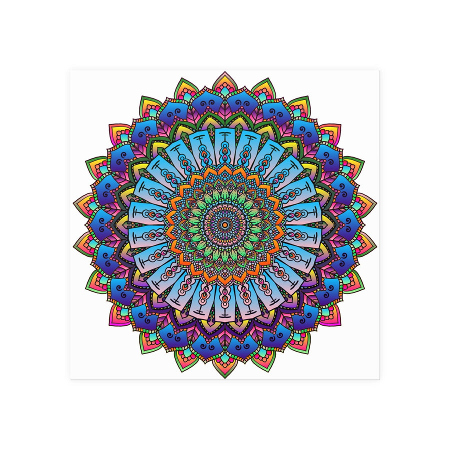 Vibrant Mandala Wall Art - Colorful & Intricate Design Poster - Blululi