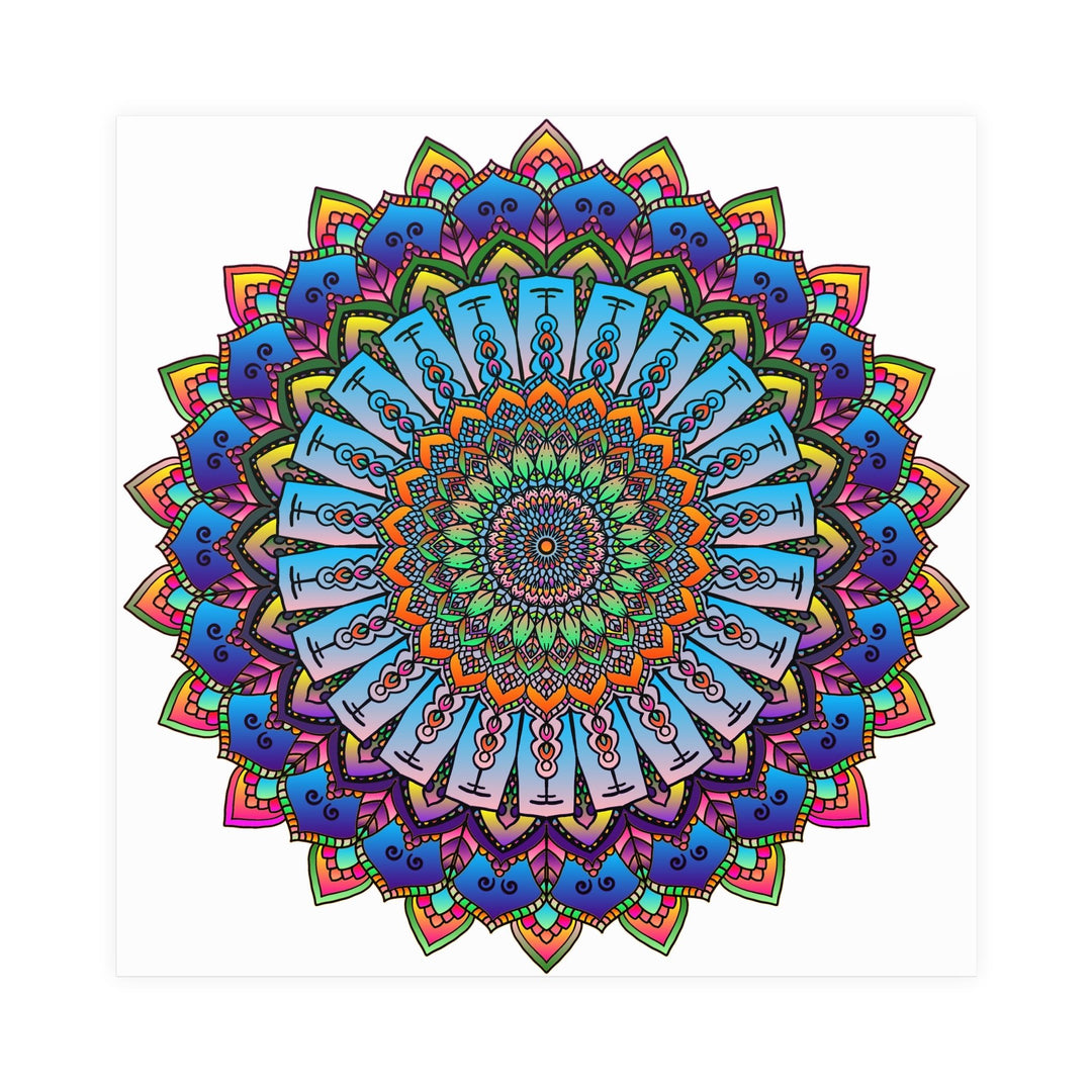 Vibrant Mandala Wall Art - Colorful & Intricate Design Poster - Blululi