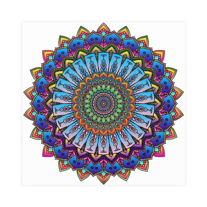 Vibrant Mandala Wall Art - Colorful & Intricate Design Poster - Blululi