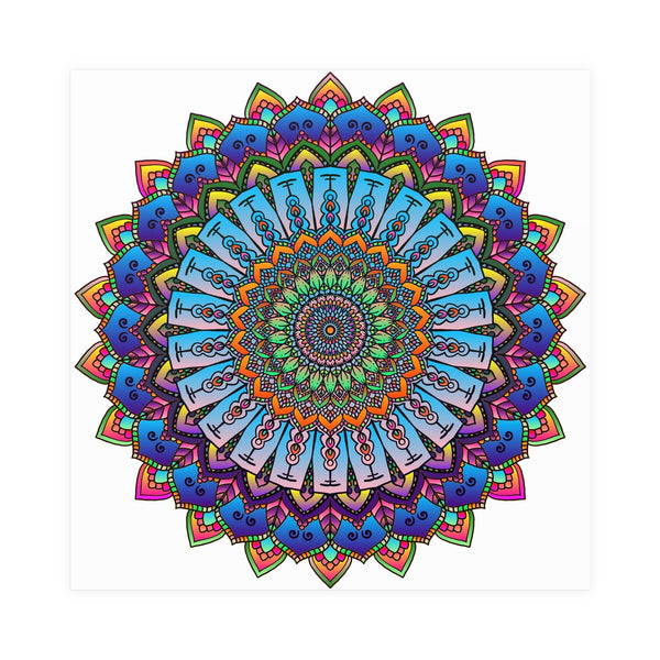 Vibrant Mandala Wall Art - Colorful & Intricate Design Poster - Blululi