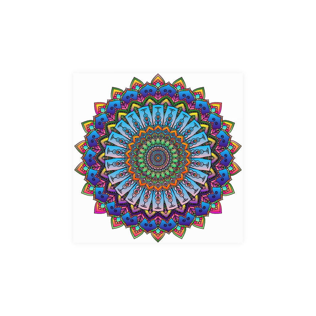 Vibrant Mandala Wall Art - Colorful & Intricate Design Poster - Blululi