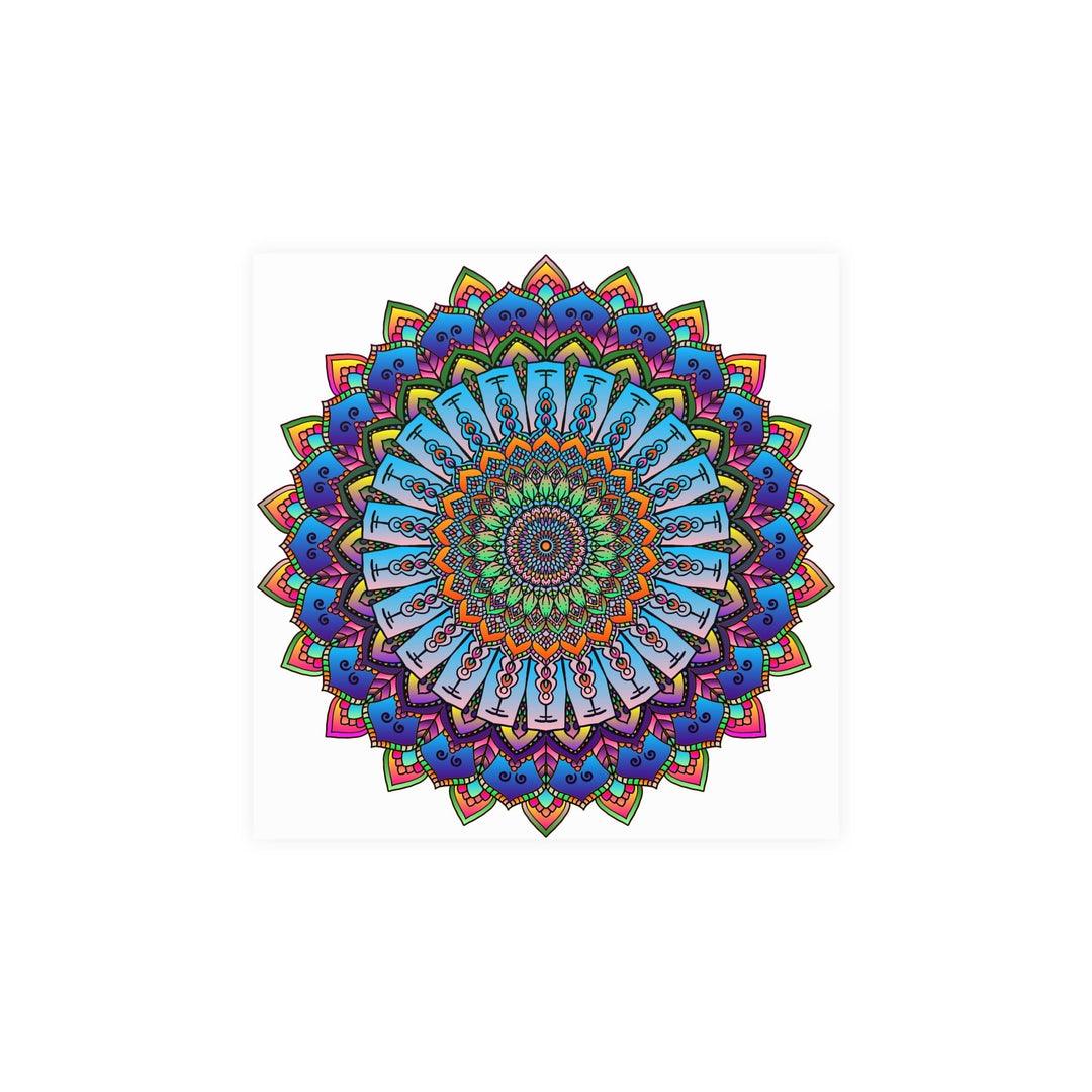 Vibrant Mandala Wall Art - Colorful & Intricate Design Poster - Blululi