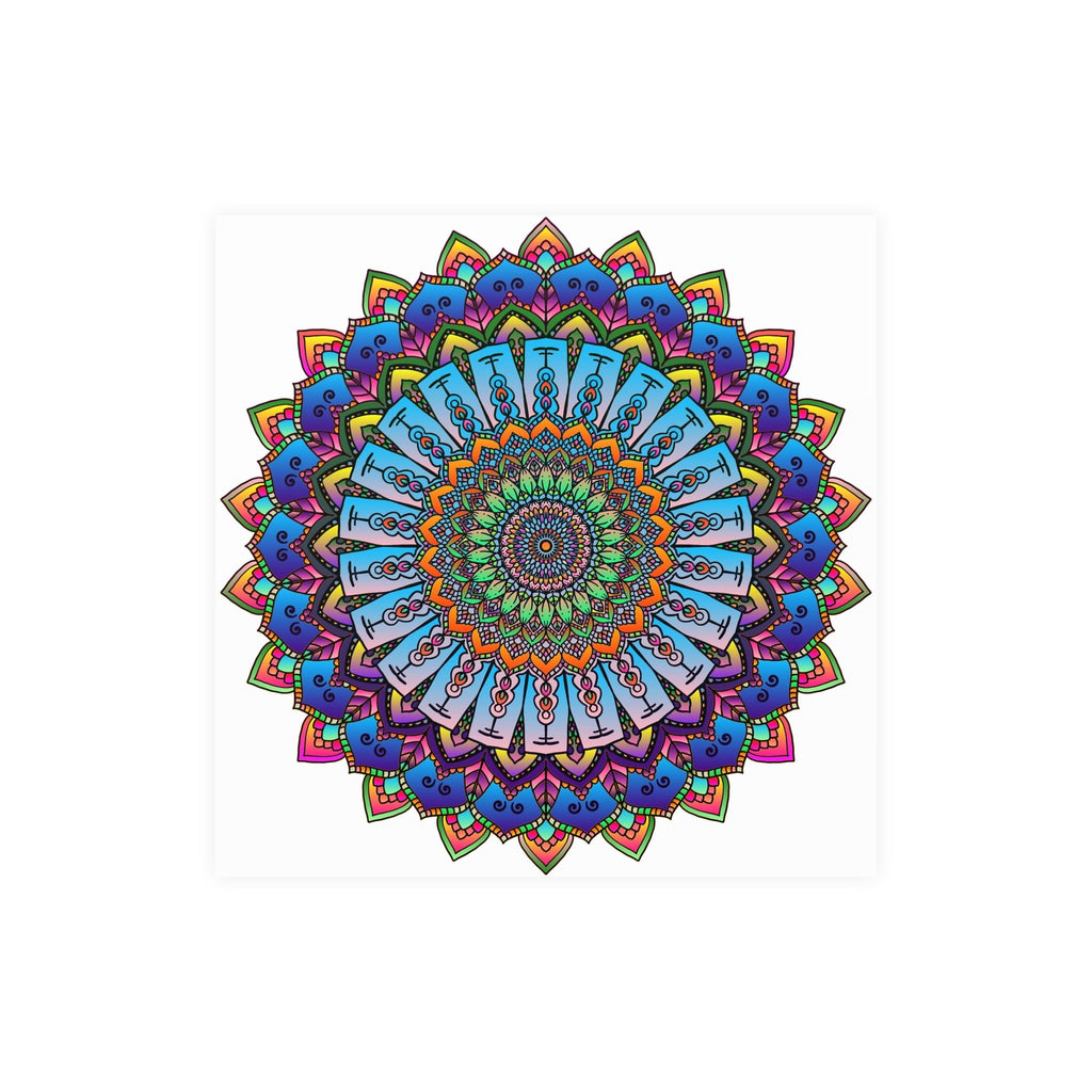 Vibrant Mandala Wall Art - Colorful & Intricate Design Poster - Blululi