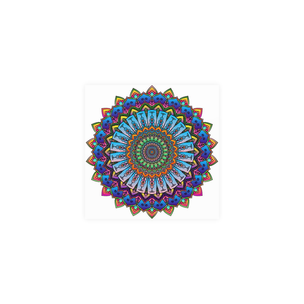 Vibrant Mandala Wall Art - Colorful & Intricate Design Poster - Blululi