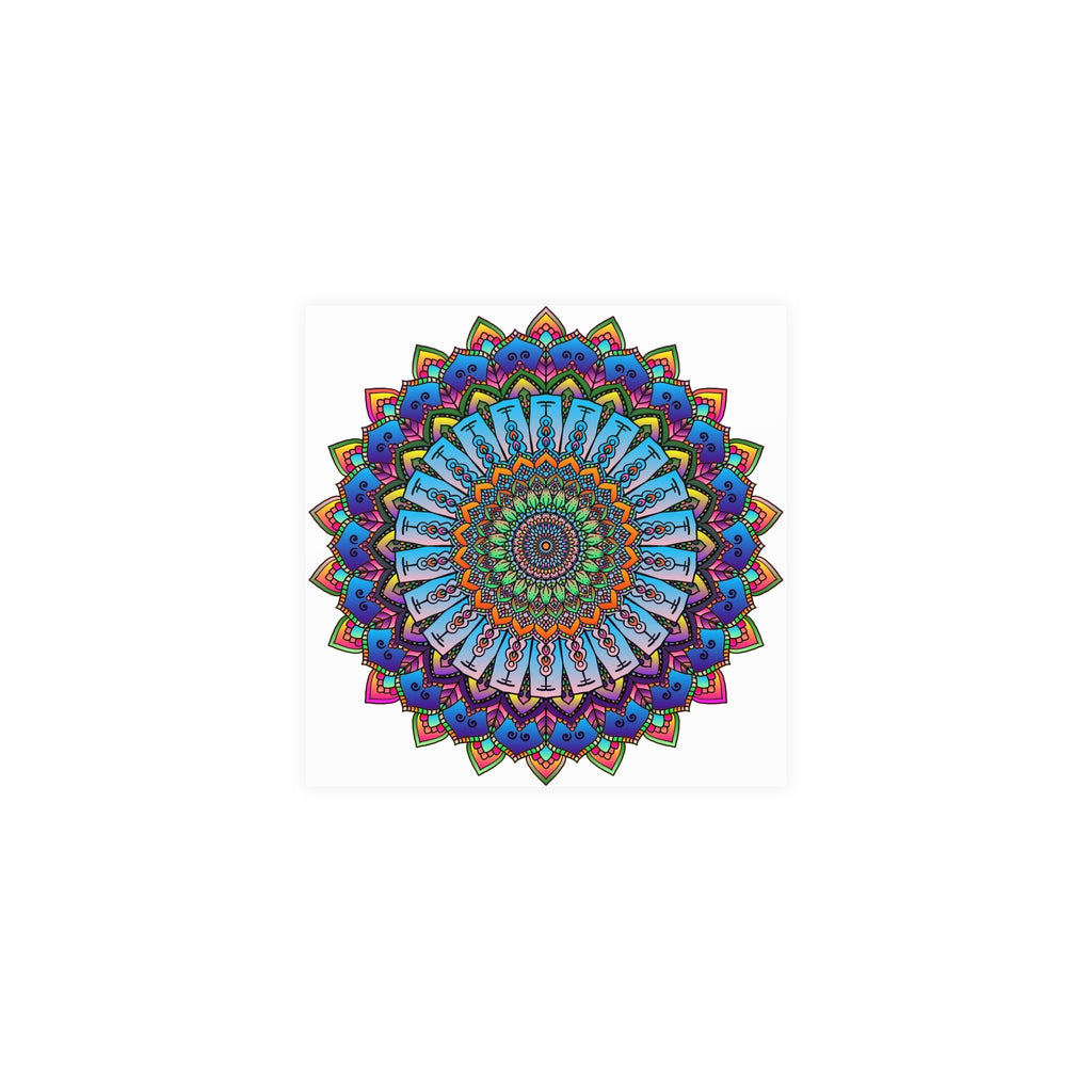 Vibrant Mandala Wall Art - Colorful & Intricate Design Poster - Blululi