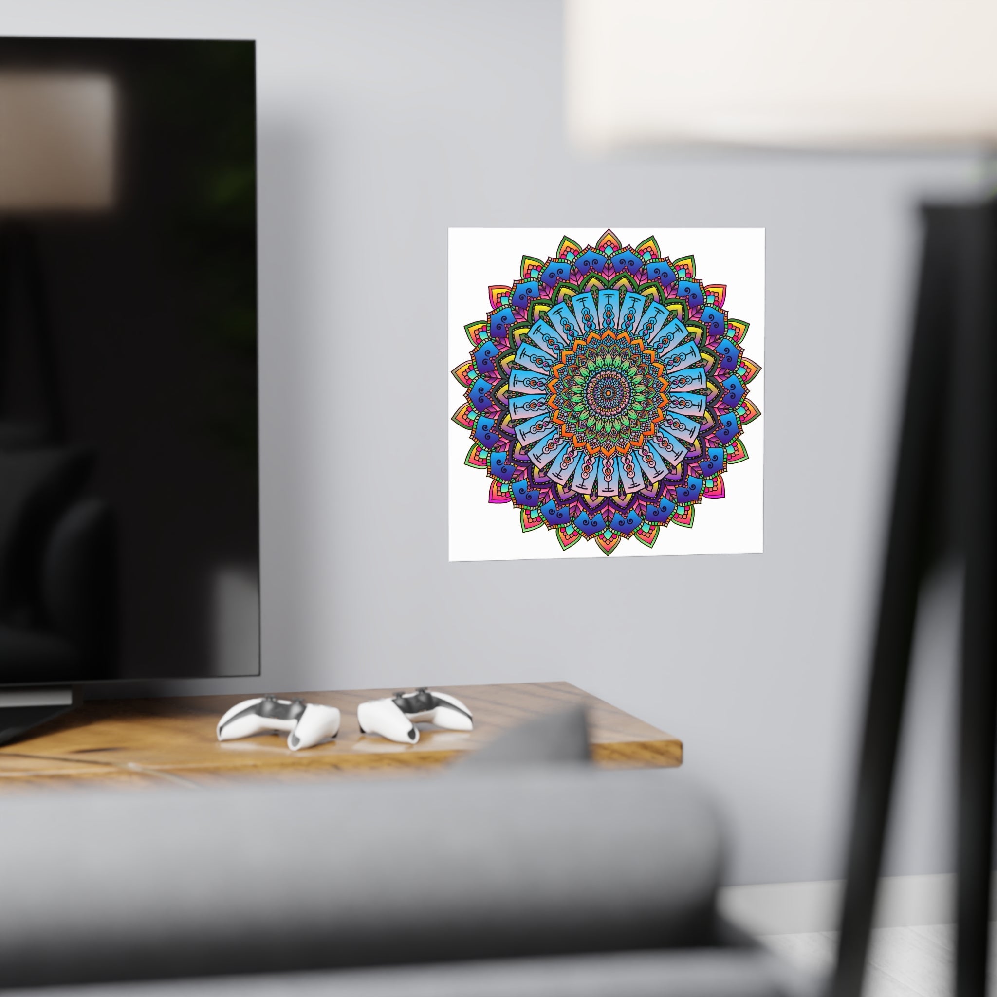 Vibrant Mandala Wall Art - Colorful & Intricate Design Poster - Blululi