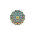 Vibrant Mandala Wall Art Poster - Blue, Green, Yellow Poster - Blululi