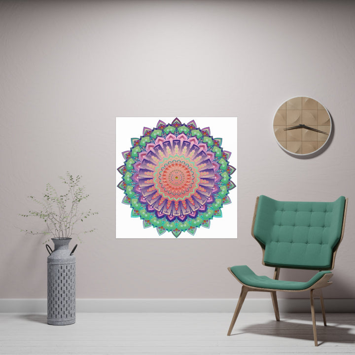 Vibrant Mandala Wall Art Poster - Colorful & Intricate Poster - Blululi