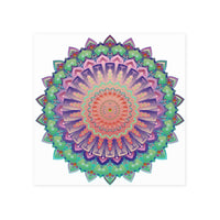 Vibrant Mandala Wall Art Poster - Colorful & Intricate Poster - Blululi