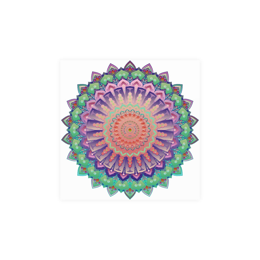Vibrant Mandala Wall Art Poster - Colorful & Intricate Poster - Blululi