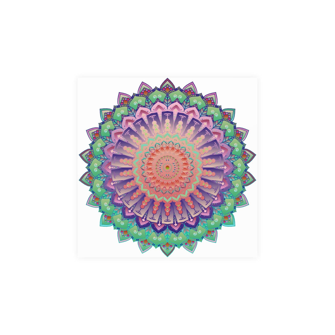 Vibrant Mandala Wall Art Poster - Colorful & Intricate Poster - Blululi