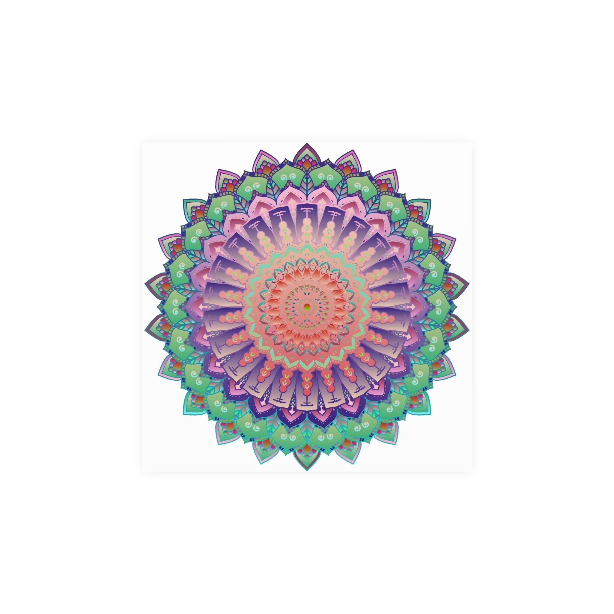 Vibrant Mandala Wall Art Poster - Colorful & Intricate Poster - Blululi