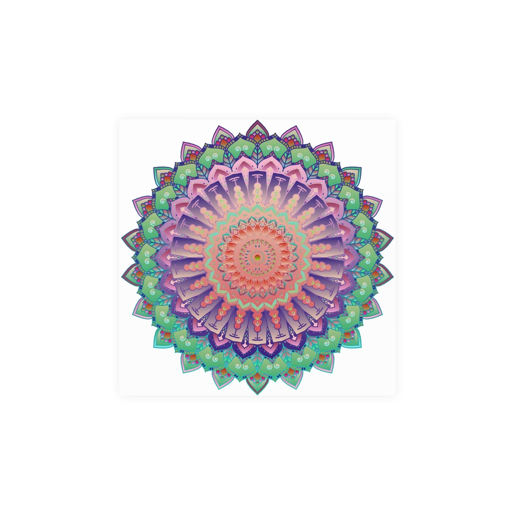Vibrant Mandala Wall Art Poster - Colorful & Intricate Poster - Blululi
