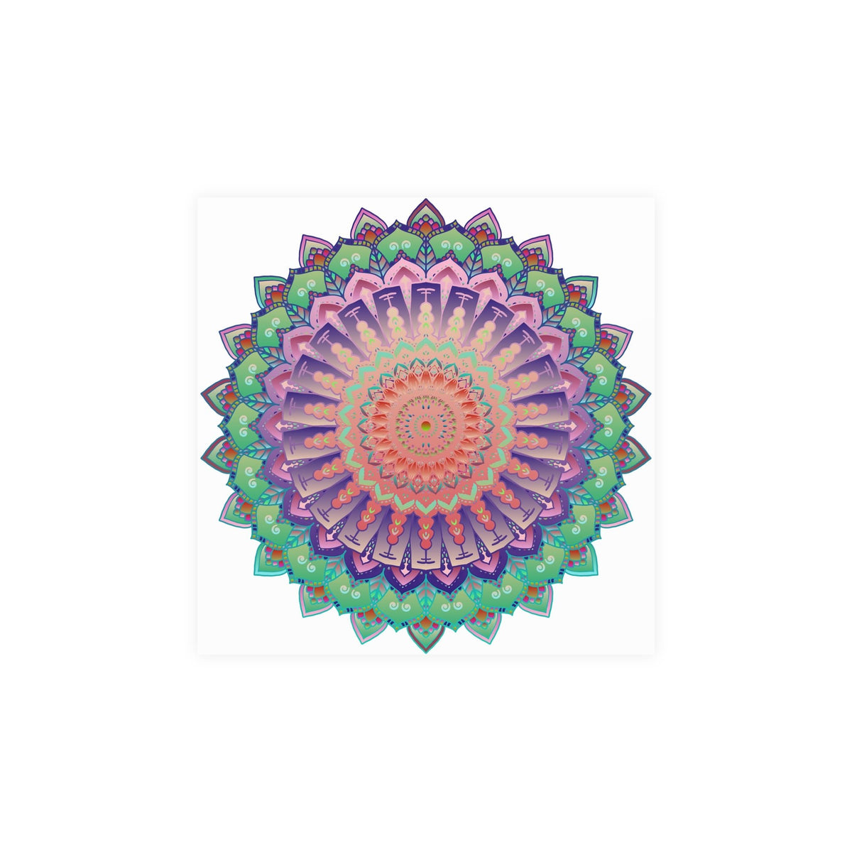 Vibrant Mandala Wall Art Poster - Colorful & Intricate Poster - Blululi
