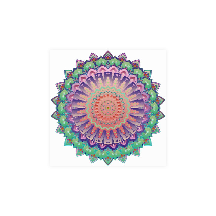 Vibrant Mandala Wall Art Poster - Colorful & Intricate Poster - Blululi