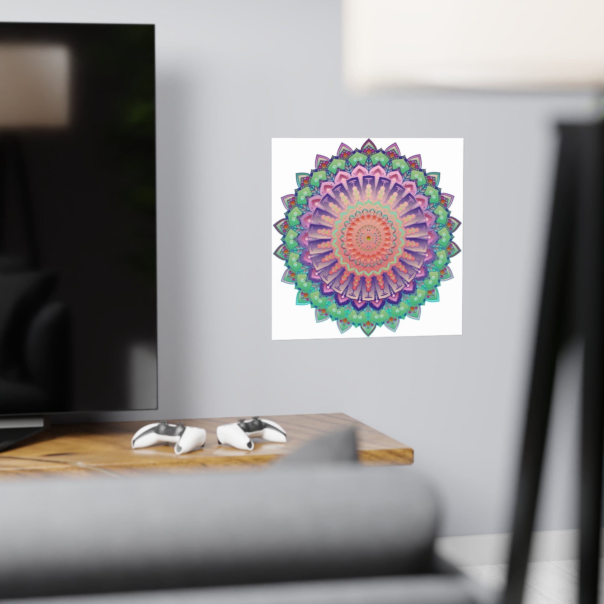 Vibrant Mandala Wall Art Poster - Colorful & Intricate Poster - Blululi