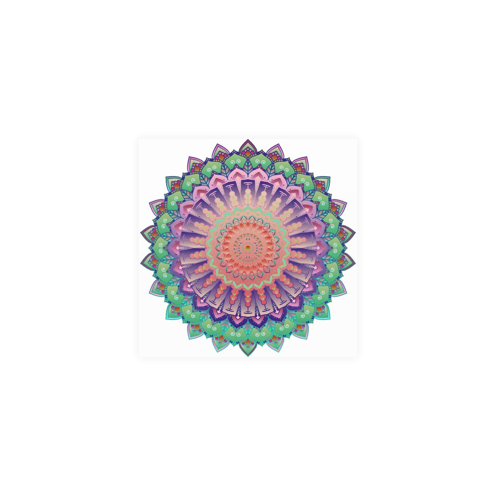 Vibrant Mandala Wall Art Poster - Colorful & Intricate Poster - Blululi