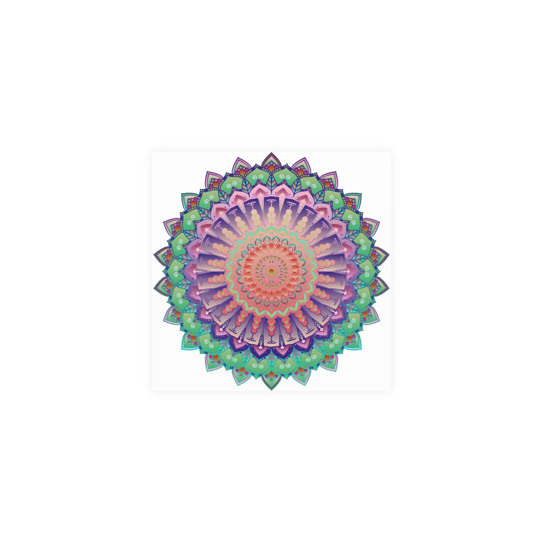 Vibrant Mandala Wall Art Poster - Colorful & Intricate Poster - Blululi