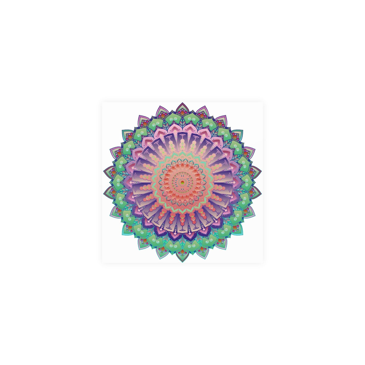Vibrant Mandala Wall Art Poster - Colorful & Intricate Poster - Blululi