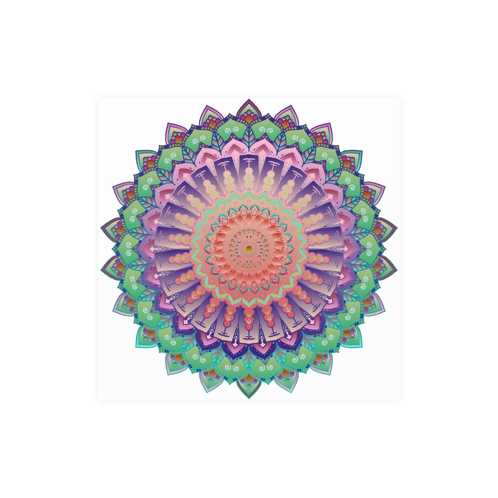 Vibrant Mandala Wall Art Poster - Colorful & Intricate Poster - Blululi