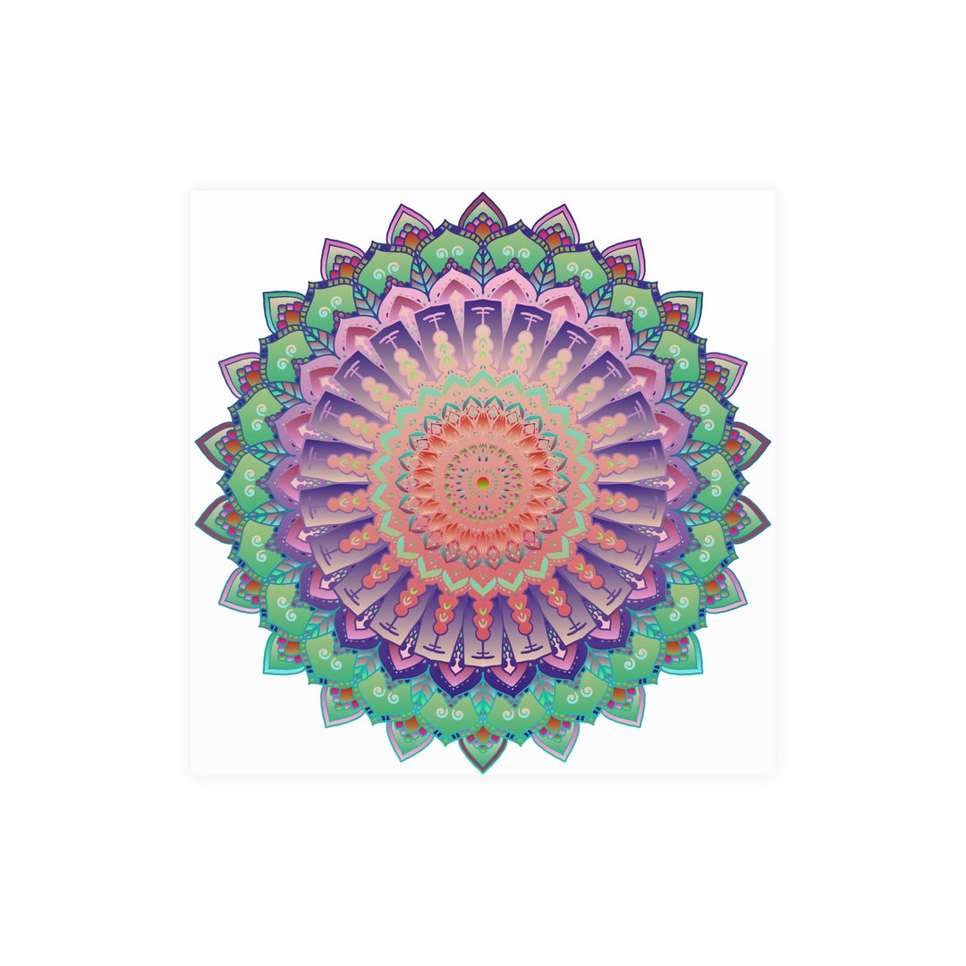 Vibrant Mandala Wall Art Poster - Colorful & Intricate Poster - Blululi