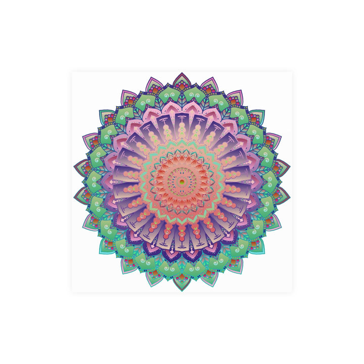 Vibrant Mandala Wall Art Poster - Colorful & Intricate Poster - Blululi