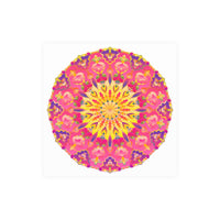 Vibrant Pink, Yellow & Purple Mandala Art Print Poster - Blululi