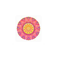 Vibrant Pink, Yellow & Purple Mandala Art Print Poster - Blululi
