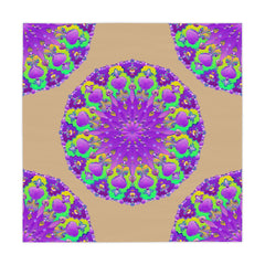 Vibrant Purple Mandala Tablecloth, Sand Home Decor - Blululi