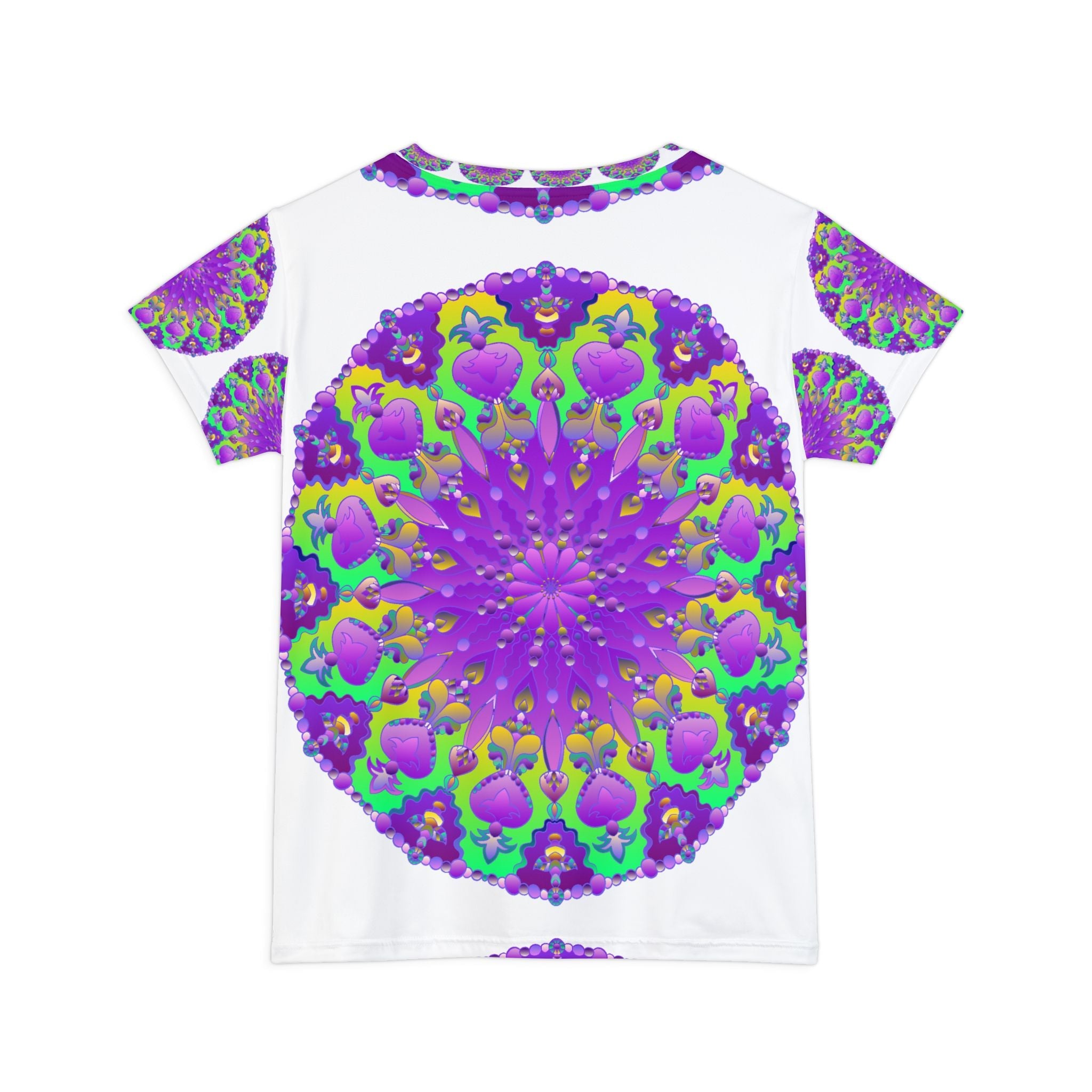 Vibrant Rainbow Mandala Women's T-Shirt All Over Prints - Blululi