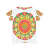 Vibrant Rainbow Mandala Women's T-Shirt All Over Prints - Blululi