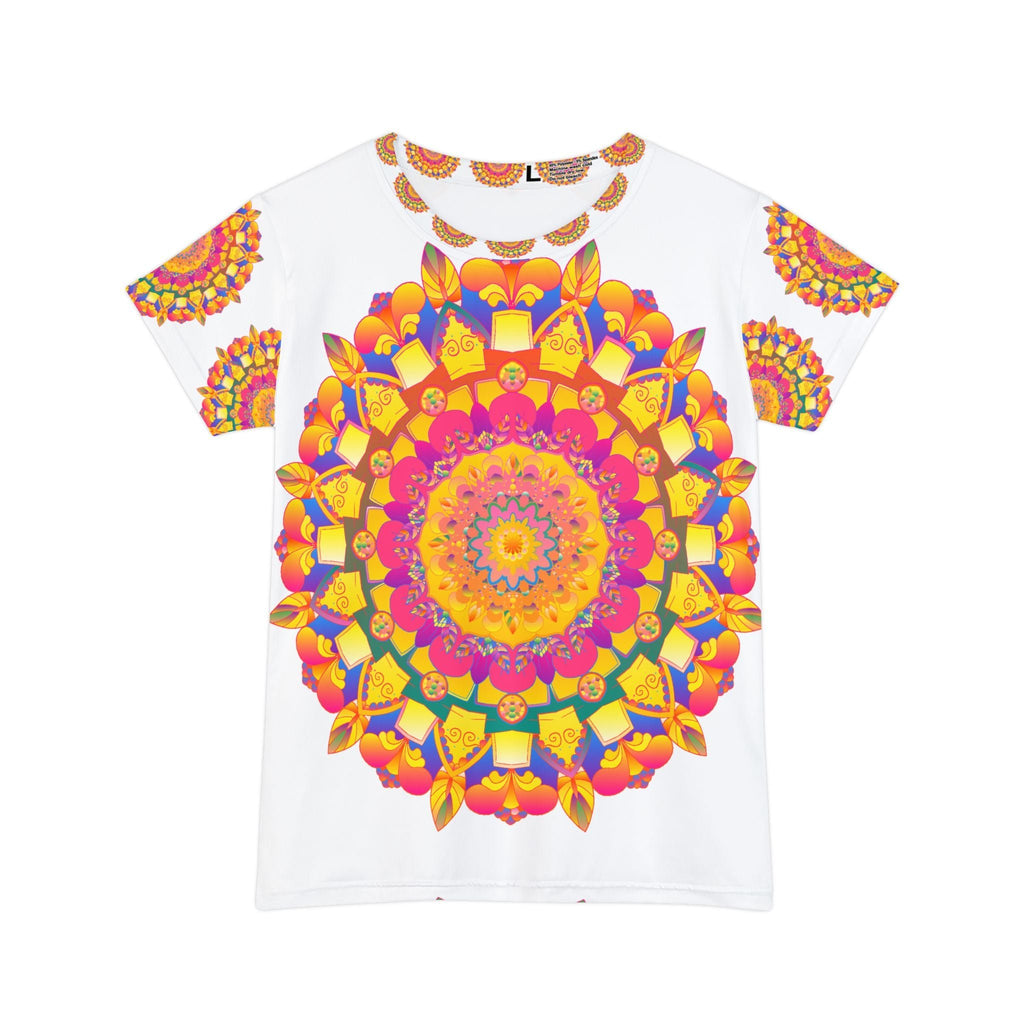 Vibrant Rainbow Mandala Women's T-Shirt All Over Prints - Blululi