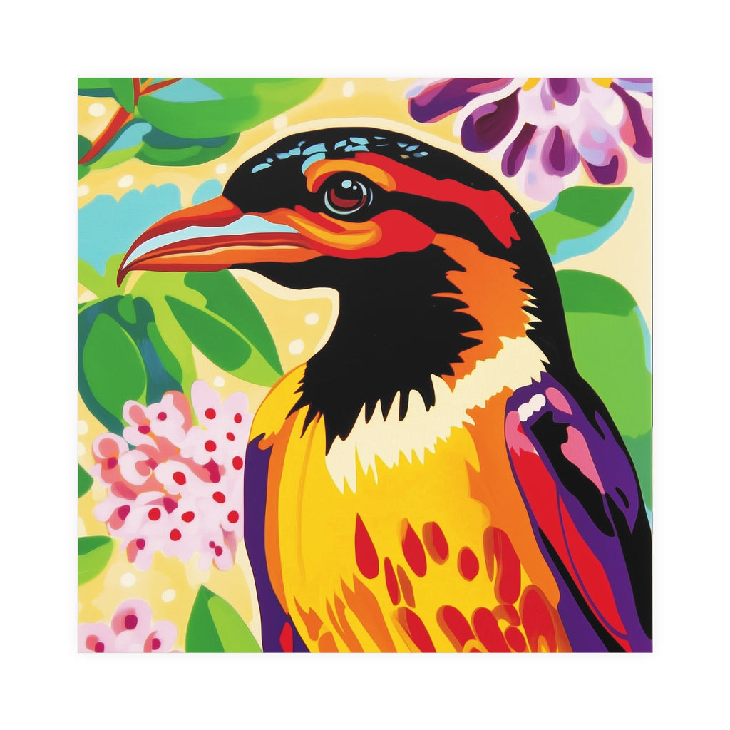 Vibrant Savanna Bird Poster - Colorful Wildlife Art Poster - Blululi