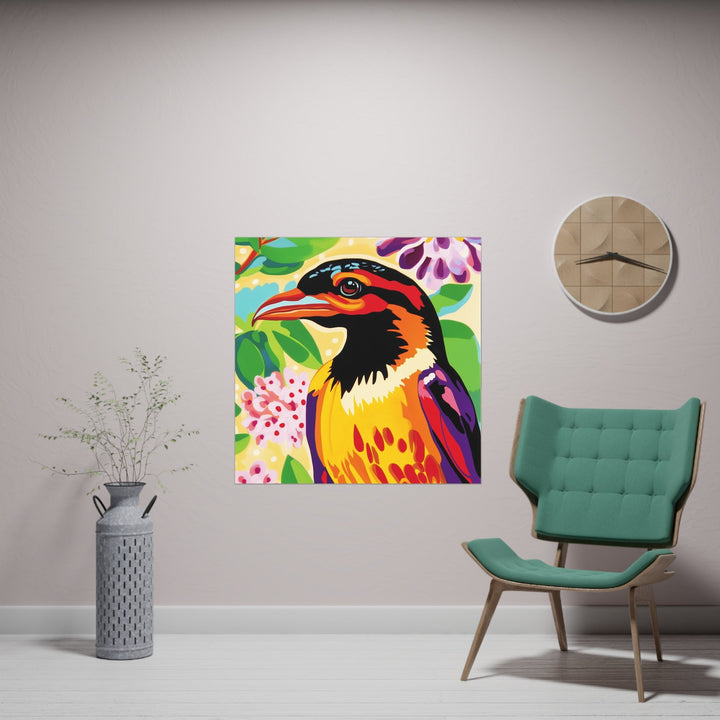 Vibrant Savanna Bird Poster - Colorful Wildlife Art Poster - Blululi