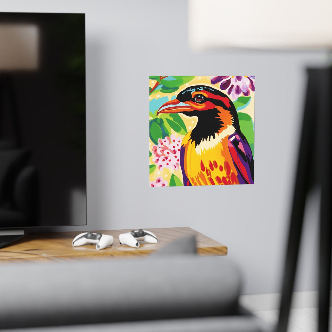 Vibrant Savanna Bird Poster - Colorful Wildlife Art Poster - Blululi